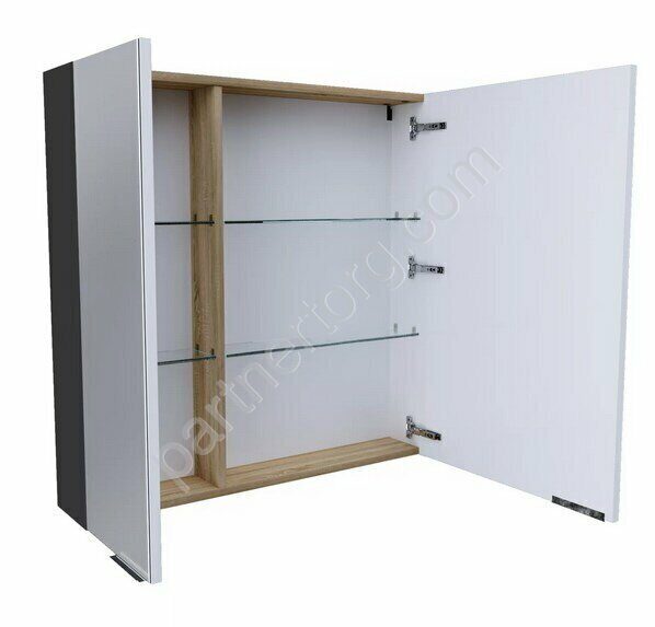 Gaula 80 2д шкаф подвесной зеркальный черный