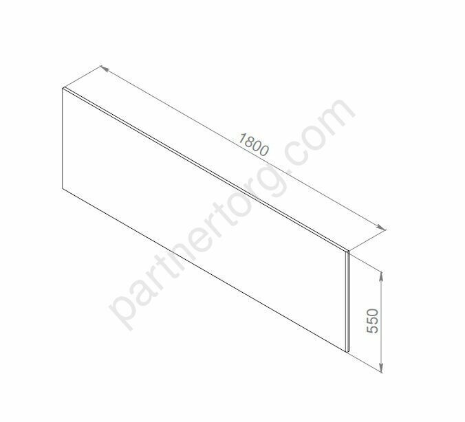 W52A-180-080W-P Inspire панель фронтальная для ванны Inspire 2.0 A0, 180х80 см, шт