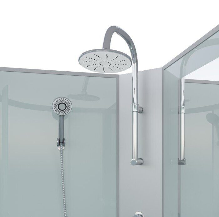 Niagara Classic NG-2308-14BK, душевая кабина без крыши 90х90х210см, матовое стекло, высокий поддон