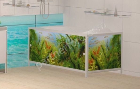 Аквариум Ультралегкий Арт экран под ванну пластик 1,48 м,  1,68м