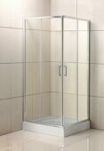 BelBagno UNO-195-A-2-100-C-Cr душевой уголок 100х100х195 см, дверь раздвижная, стекло прозрачное, профиль хром