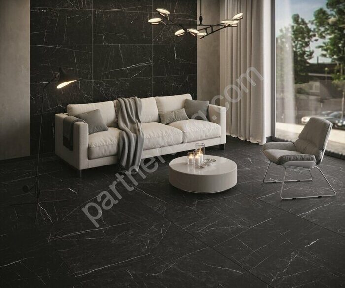 Vision Black VS03 черный неполированный керамогранит 60х120см Estima