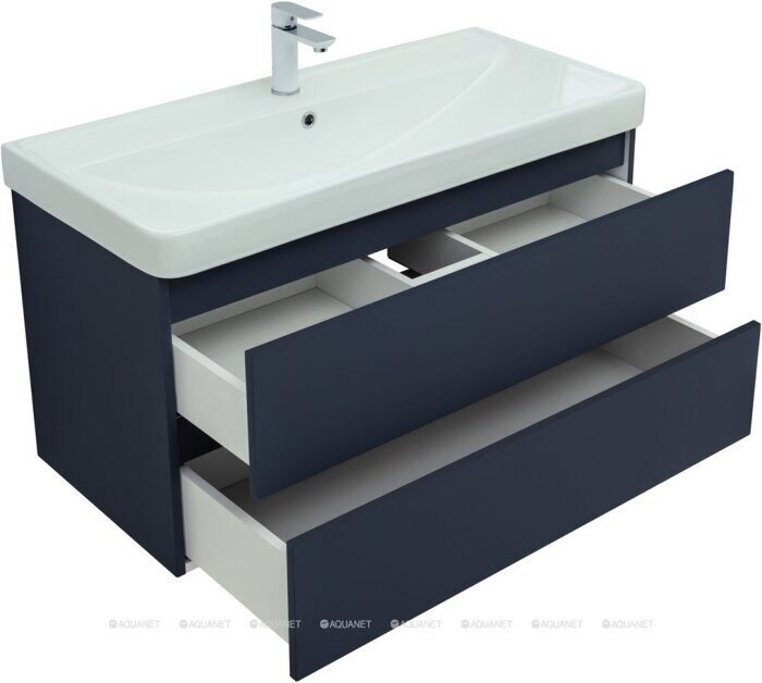 Вега 2.0 100 тумба маренго для ванной комнаты 2 ящика Aquanet