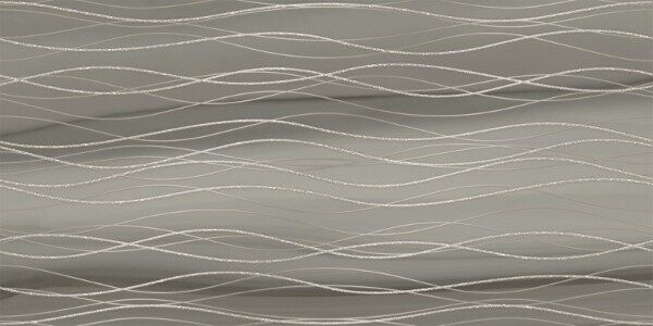 Treise Dark Wave New Trend декор настенный серо-коричневый глянцевый волны 30х60 см