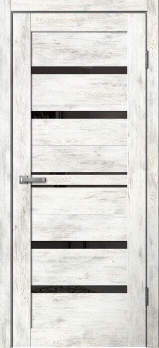 B01 Barn FlyDoors дверь межкомнатная ель альпийская черное стекло