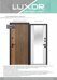 Luxor 2МДФ Рейка зеркало дверь входная  Орех лесной, наличник - Антрацит софт, Эмалит белый