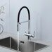 Gappo G4397-80 смеситель для кухни с гибким изливом хром/черный