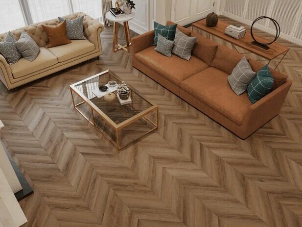 Eterno 1011-4 замковый кварц-виниловый SPC ламинат Art Chevron Alpine Floor