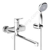 Selena LM0851С смеситель для ванны и душа с длинным поворотным изливом, хром Lemark