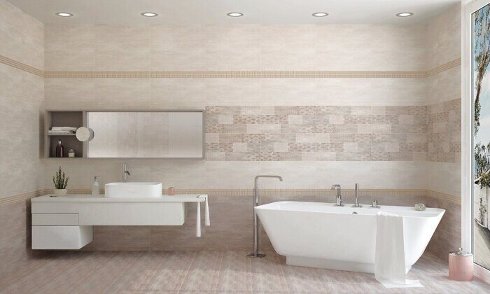 Pandora Crema настенная плитка бежевая полуматовая 31х63см Azori