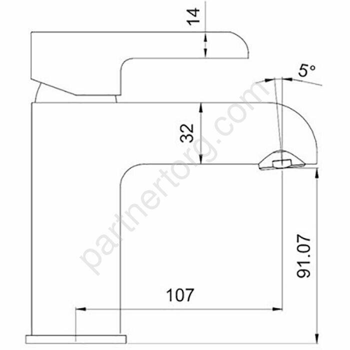 Gappo G1003-6 смеситель для раковины черный