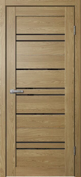 B02 Barn FlyDoors дверь межкомнатная дуб европейский черное стекло