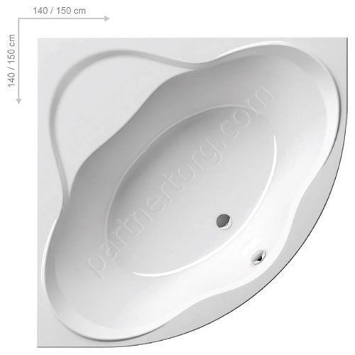 New Day Ravak ванна акриловая угловая 150х150 см