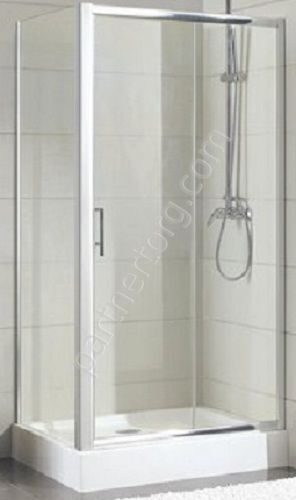 Drop Bravat Г-образное душевое ограждение 1200x800x2000, одна раздвижная дверь Easy clean glass