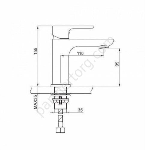 Noar Gappo G1048 смеситель для раковины белый хром