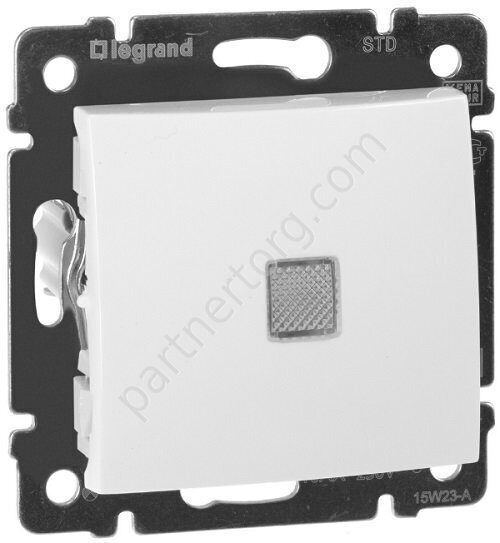 Legrand Valena Classic выключатель 1-клавишный 10АX 250В, безвинтовые зажимы, с подсветкой, цвет белый
