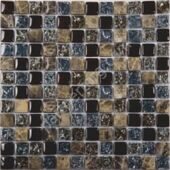 Коричнево-голубая комбинированная мозаика Exclusive series No-191A