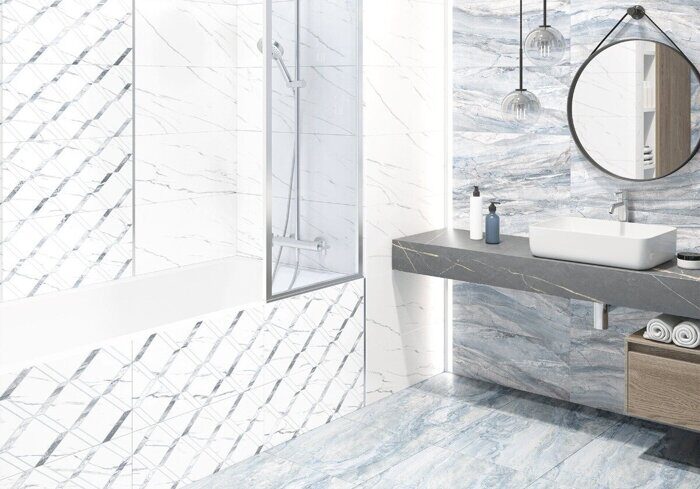 Crystal Zaffiro Delacora керамогранит голубой матовый 41х41см