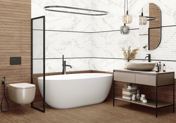 Tenor Black New Trend Бордюр черный глянцевый 1,3х60см