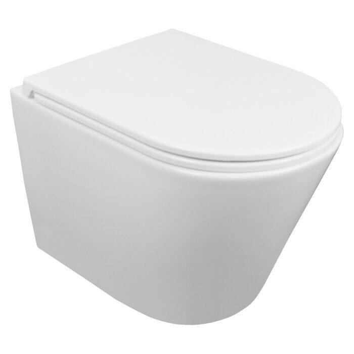 Azario Teramo Торнадо унитаз подвесной безободковый с сидением микролифт AZ-0053-UQ3