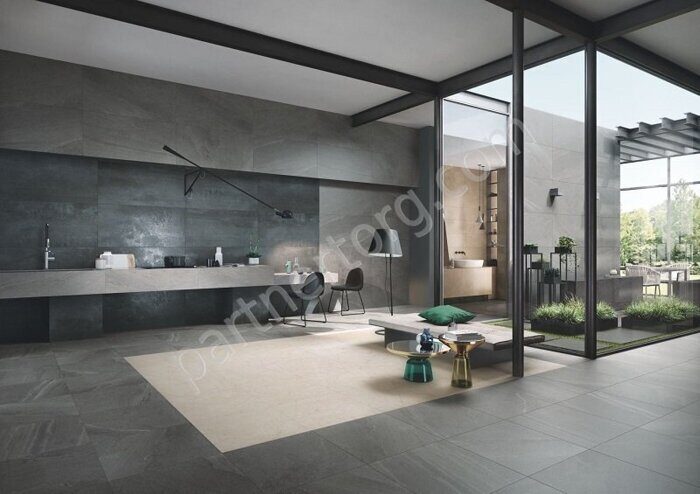 Contempora Pure патинированный керамогранит серый Italon 60х60см