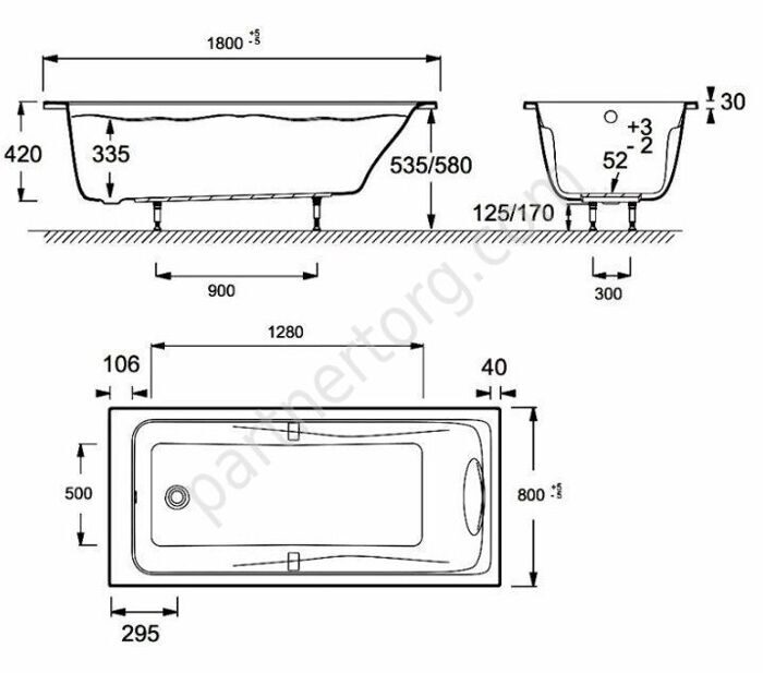 Odeon Up Jacob Delafon ванна акриловая 180x80 см