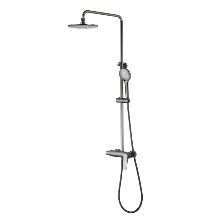Bronx LM3760GM, душевая система для ванны и душа, без излива, графит Lemark