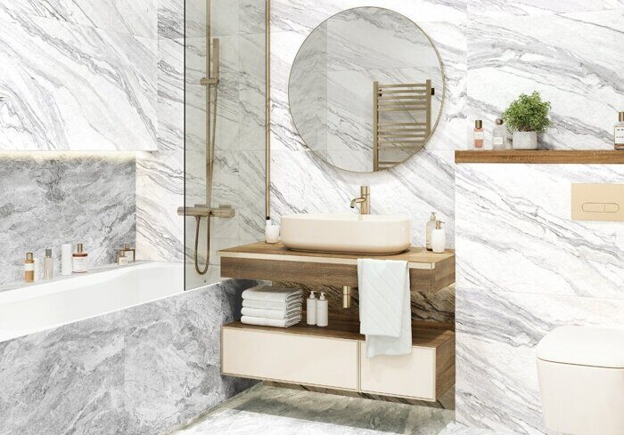 Statuary Venato Delacora керамогранит белый матовый 120х60см