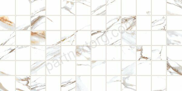 Dakota настенная плитка белая глянцевая рельеф декофон 25х50см Alma Ceramica TWU09DKT014