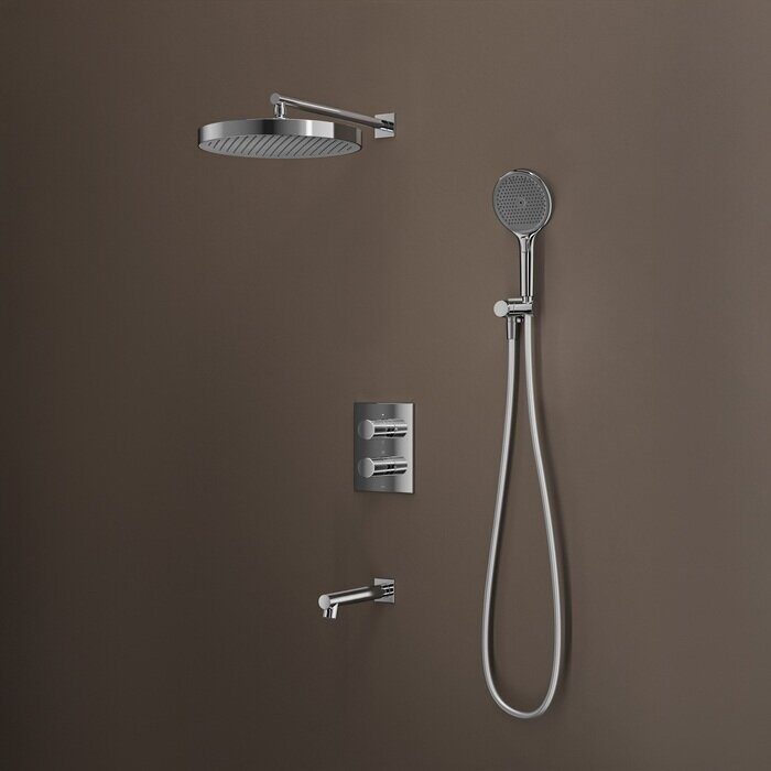 Duna Iddis встраиваемая душевая система с тропическим душем хром DUNSBSTi68