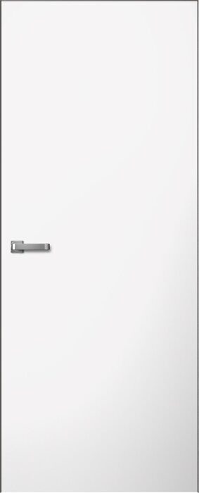 Invisible K2AL FlyDoors дверь межкомнатная белый грунт с алюминиевой кромкой