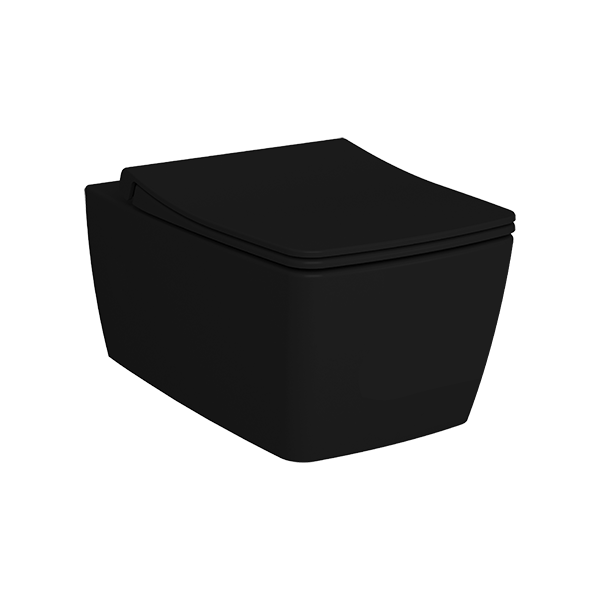 Metropole Vitra безободковый подвесной унитаз, цвет матовый чёрный