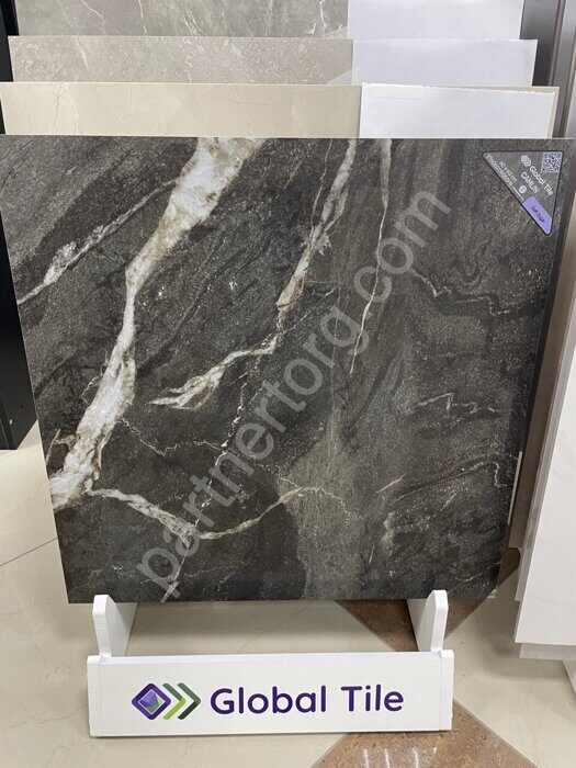 Camlin черный керамогранит лаппатированный Soft Sugar Global Tile 60х60 см