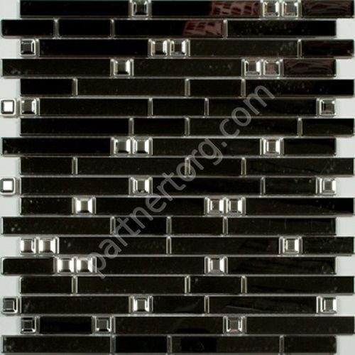 Черно-коричневая металлическая мозаика Metal series MS-604