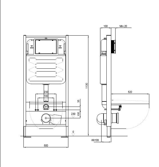 Set Aquatek инсталляция с черной клавишей и унитаз подвесной безободковый Классик AQ1111-00