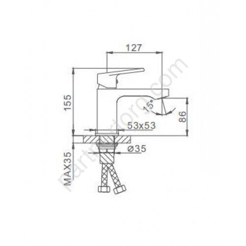 Frap F1046 смеситель для раковины хром