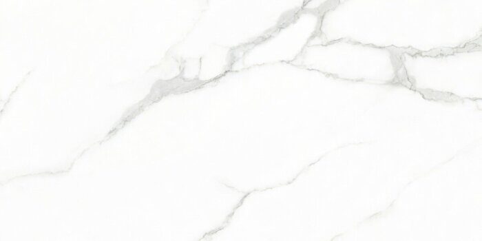White Cararra Glossy, Карарра Вайт полированный керамогранит 120х60см