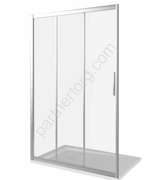 Orion WTW-110-С-CH Bas душевая дверь двустворчатая откатная 110х185см, стекло прозрачное, профиль хром