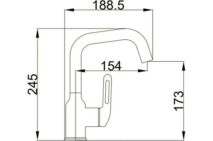 HB10825-3 Haiba Смеситель для раковины, латунь, оружейная сталь