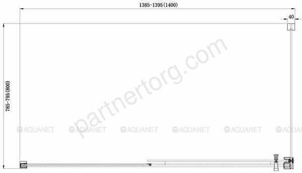 Aquanet Delta NPE1131, душевой уголок прямоугольный, 140х80х200 см, прозрачное стекло, профиль хром