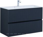 Джейн 100 тумба маренго для ванной комнаты с раковиной-столешницей Фортуна 100 Aquanet